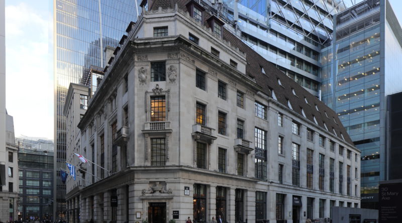 Le bâtiment du Baltic Exchange qui abrite l'association des arbitres maritimes de Londres (LMAA)