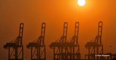 Terminaux conteneurs de Pipavav sous le soleil