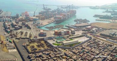 Vue aérienne du port de Callao (Pérou)