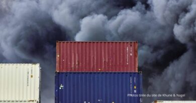 Feu sur des conteneurs