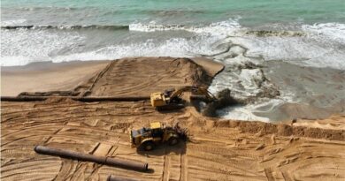 Les travaux sur la côte au Togo.