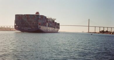 Navire CMA CGM Arkansas dans le canal de Suez