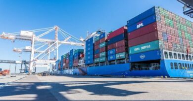 Un navire Cosco en escale dans le port de Tampa Bay aux États-Unis