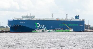 Navire UECC alimenté en bio-carburant par l'entreprise de soutage néerlandaise Titan Clean Fuels