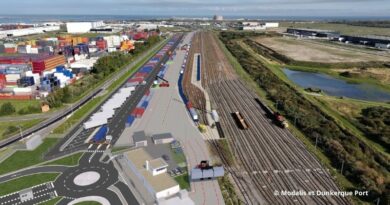 La première pierre du terminal de ferroutage de Dunkerque opéré avec le concours de Modalis.