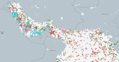 Les navires en attente dans le golfe Persique le 6 mai 2026.